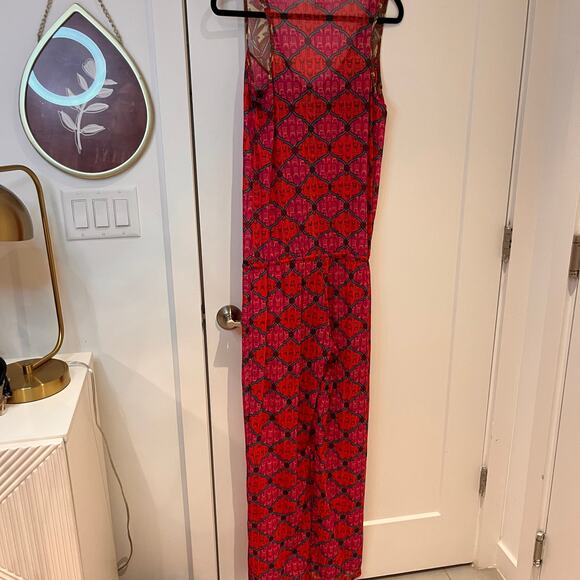 Maaji Boho Print Sleeveless Coverup Jumpsuit Sz Large - Picture 4 of 9